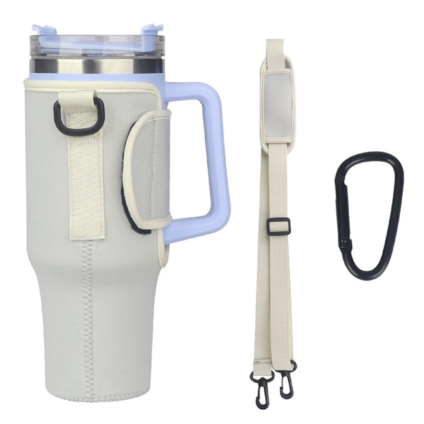 40 Oz. Adjustable Shoulder Strap Tumbler Sleeve Carrier Bag
