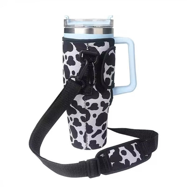 40 Oz. Adjustable Shoulder Strap Tumbler Sleeve Carrier Bag