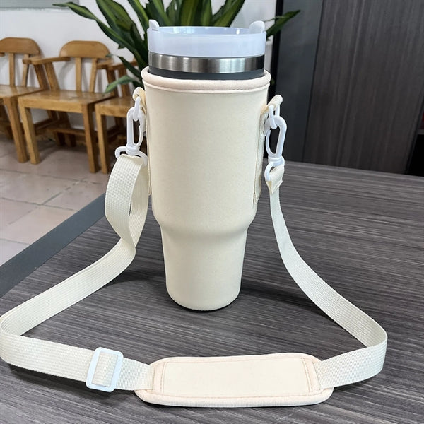 40 Oz. Adjustable Tumbler Sleeve Carrier Bag with Strap