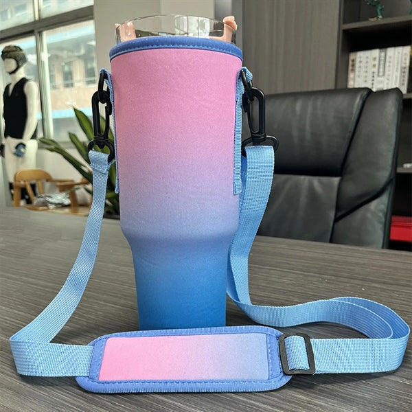 40 Oz. Adjustable Tumbler Sleeve Carrier Bag with Strap