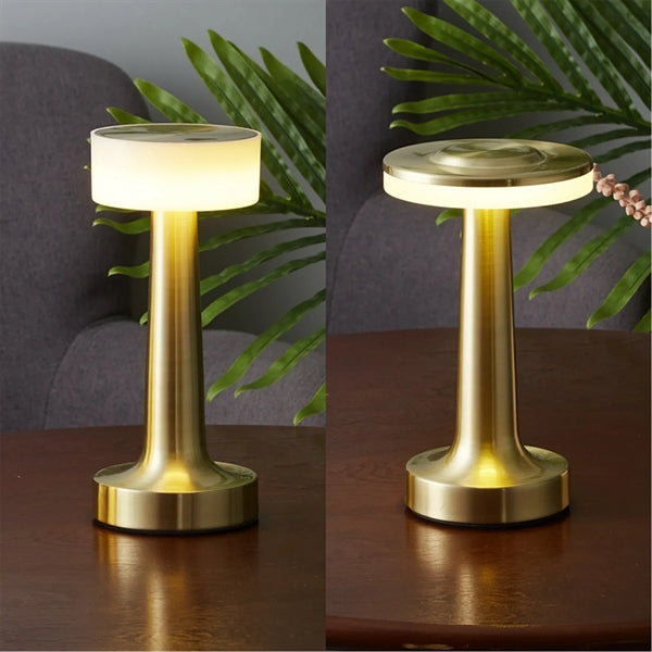 Metal Table Lamp Eye-Caring Rechargeable