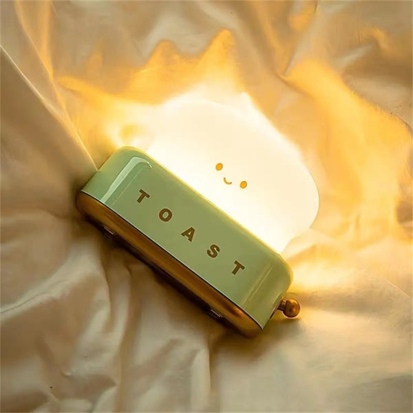 Cute Desk Decor Toaster Lamp Kawaii Night Light