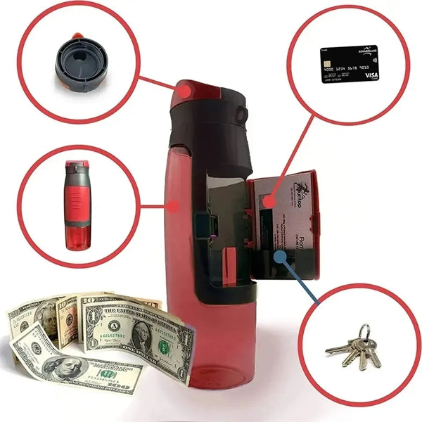 25oz Outdoor Water Bottle with Storage Compartment