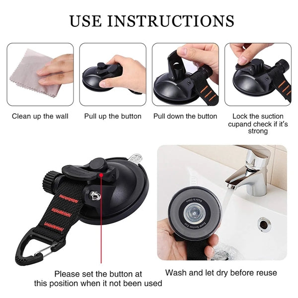 Suction Cup Hooks Heavy Duty Camping Essentials