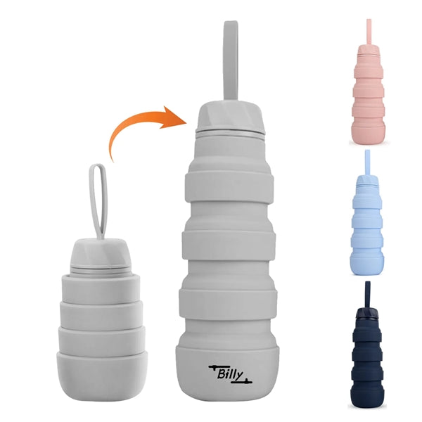18 Oz Silicone Collapsible Water Bottles