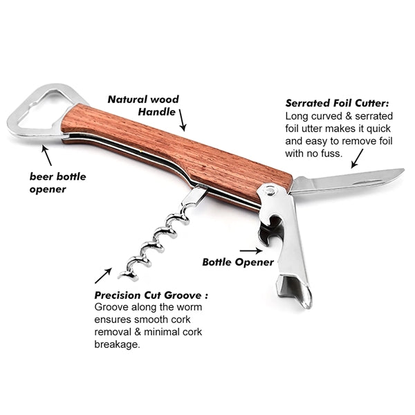 Bottle Opener and Wine Cork Screw