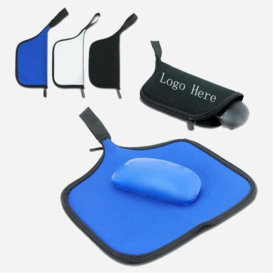 Waterproof Travel Zipper Folding Mouse Pad Pouch