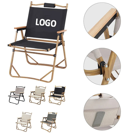 Wood Grain Camping Folding Chair