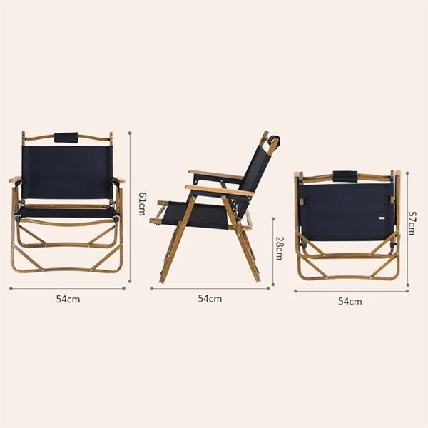 Wood Grain Camping Folding Chair