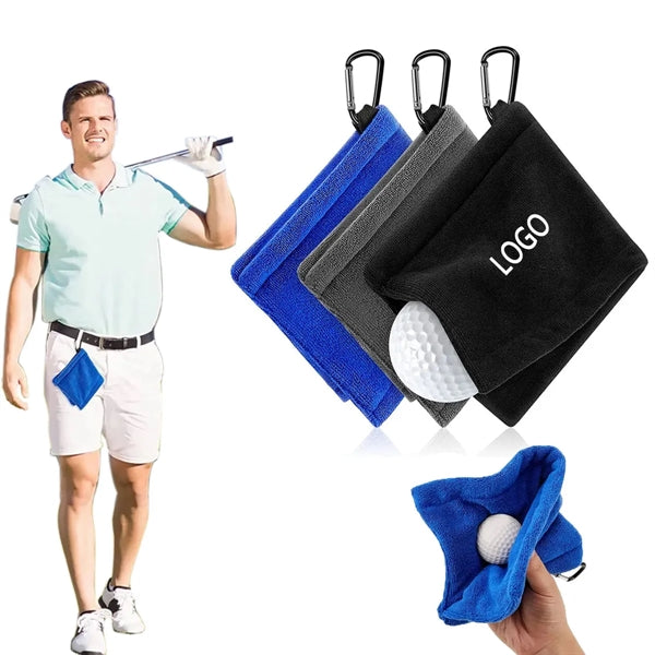 Golf Ball Cleaner Towel with Clip