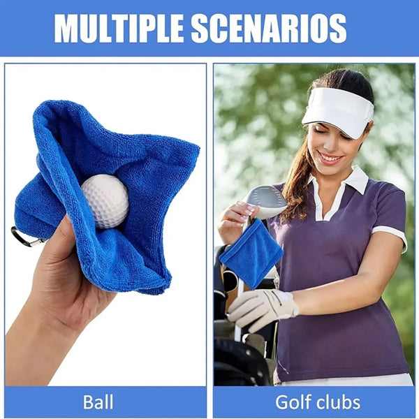 Golf Ball Cleaner Towel with Clip