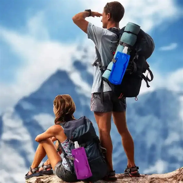 Collapsible Portable Water Bag Pouch Bottle