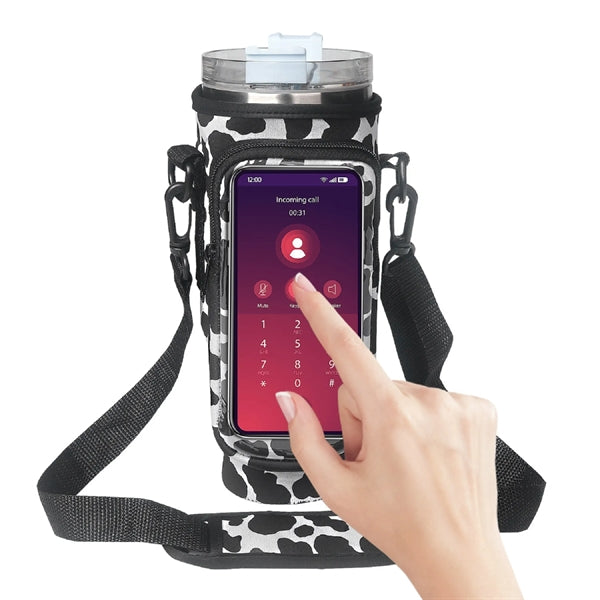 40 Oz. Neoprene Tumbler Sleeve with Touchscreen Phone Bag