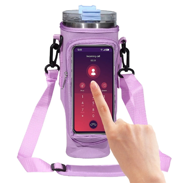40 Oz. Neoprene Tumbler Sleeve with Touchscreen Phone Bag