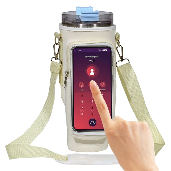 40 Oz. Water Bottle Carrier Holder Sleeve with Phone Bag