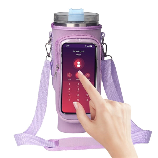 40 Oz. Water Bottle Carrier Holder Sleeve with Phone Bag