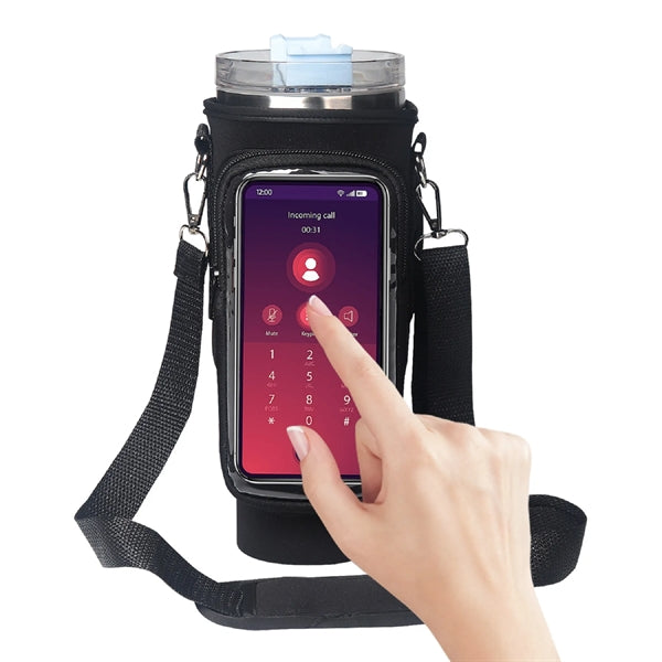 40 Oz. Water Bottle Carrier Holder Sleeve with Phone Bag