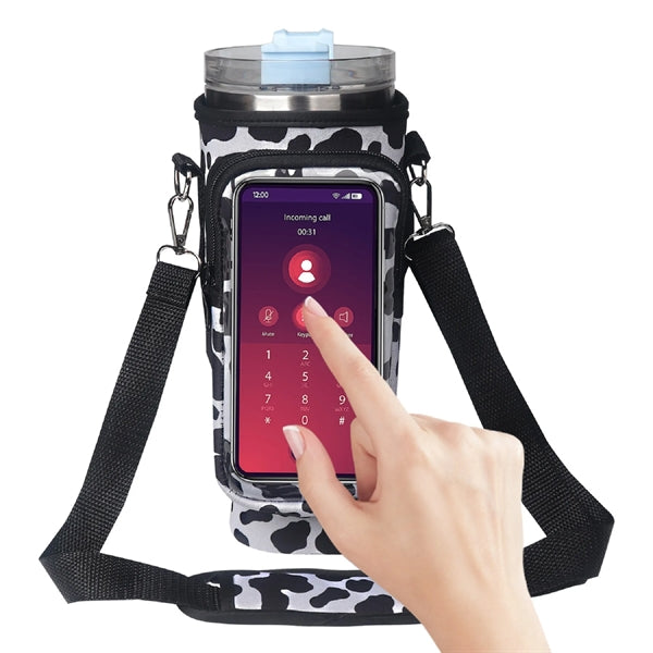 40 Oz. Water Bottle Carrier Holder Sleeve with Phone Bag