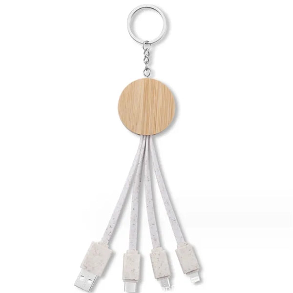 Bamboo 2-In-1 Charging Buddy Key Chain