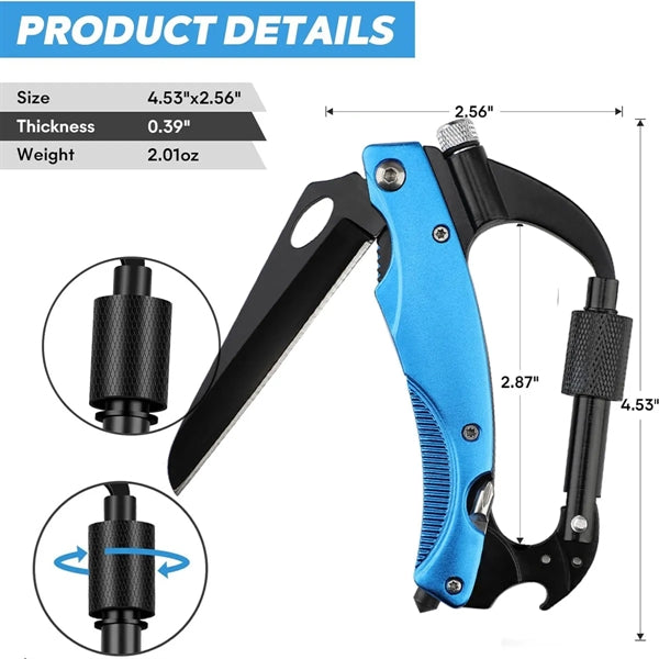 Multitool Carabiner Pocket Folding Knife