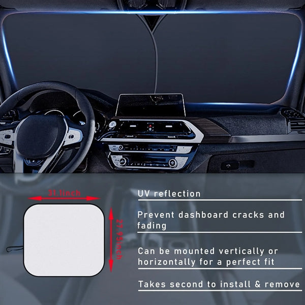 2 PC Auto Windshield Sun Shade