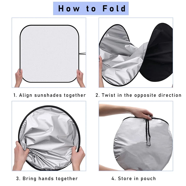 2 PC Auto Windshield Sun Shade