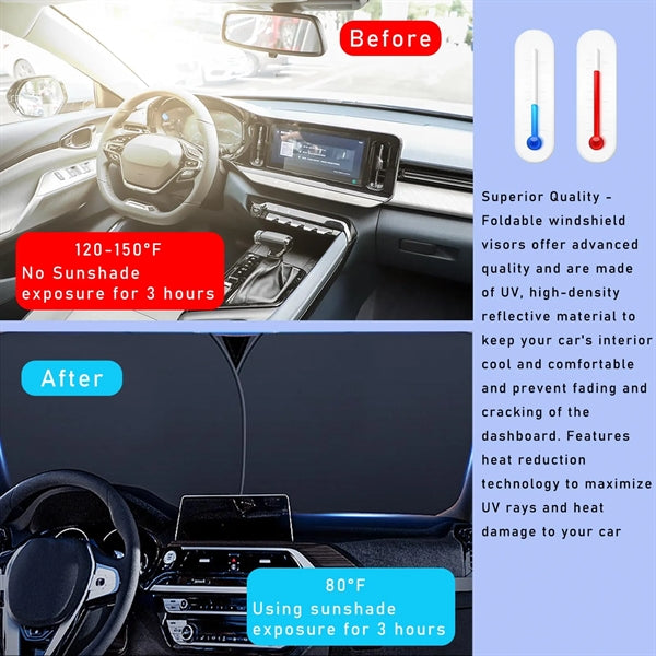 2 PC Auto Windshield Sun Shade