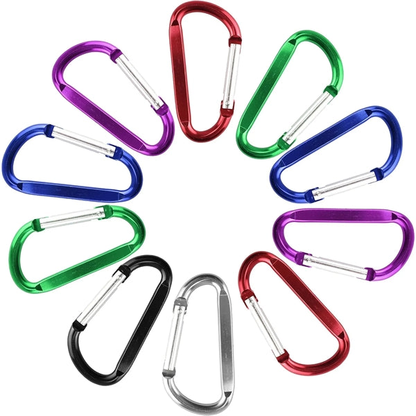 Durable Aluminum D-Shape Carabiner Clip for Outdoor Use