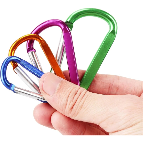 Durable Aluminum D-Shape Carabiner Clip for Outdoor Use