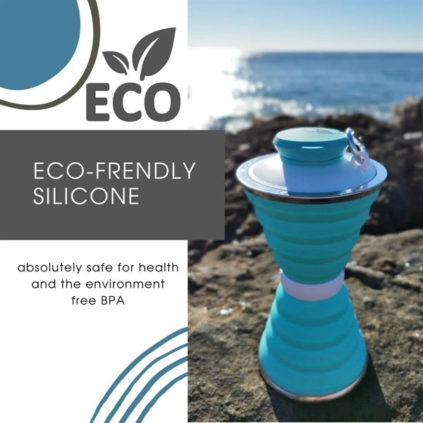 17 Oz Collapsible Water Bottles with Carabiner