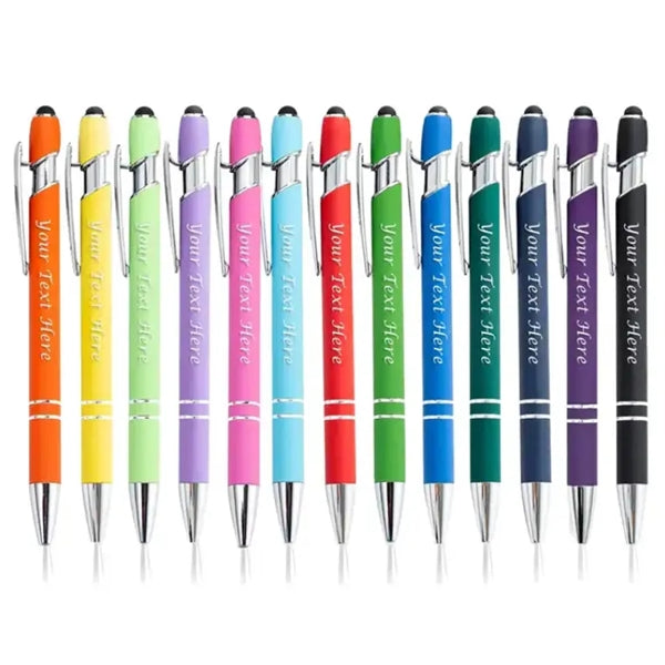 Rubberized Soft Stylus Metal Ballpoint Pen