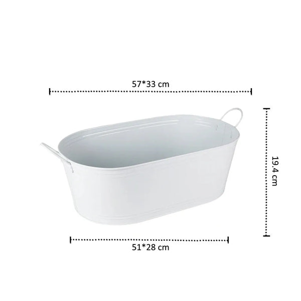 Large Metal Ice and Drink Bucket Beverage Tub