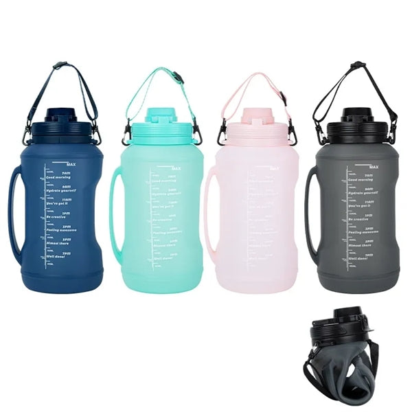 64 oz Portable Large Water Cup with Reminder Markings