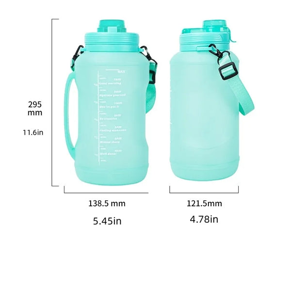 64 oz Portable Large Water Cup with Reminder Markings