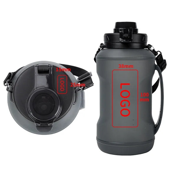 64 oz Portable Large Water Cup with Reminder Markings