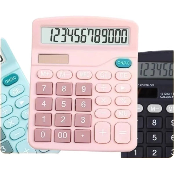 Cute Desktop Calculator Big Buttons Dual Power Source