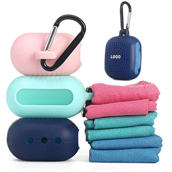 15.7" Cooling Towels with Silicone Case