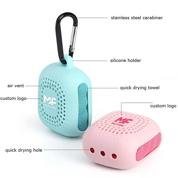 15.7" Cooling Towels with Silicone Case
