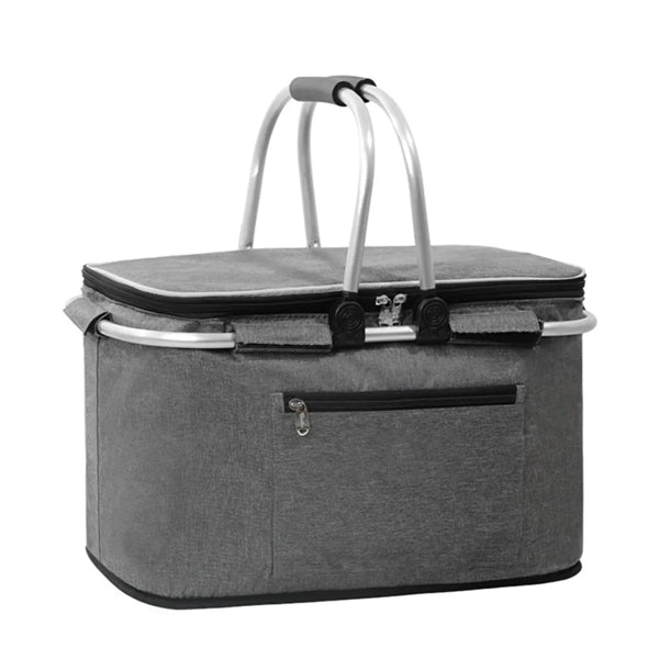 Collapsible Foldable Insulated Picnic Shopping Tote Basket