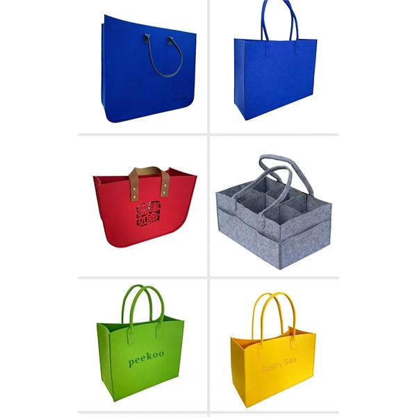 Felt material large tote bags