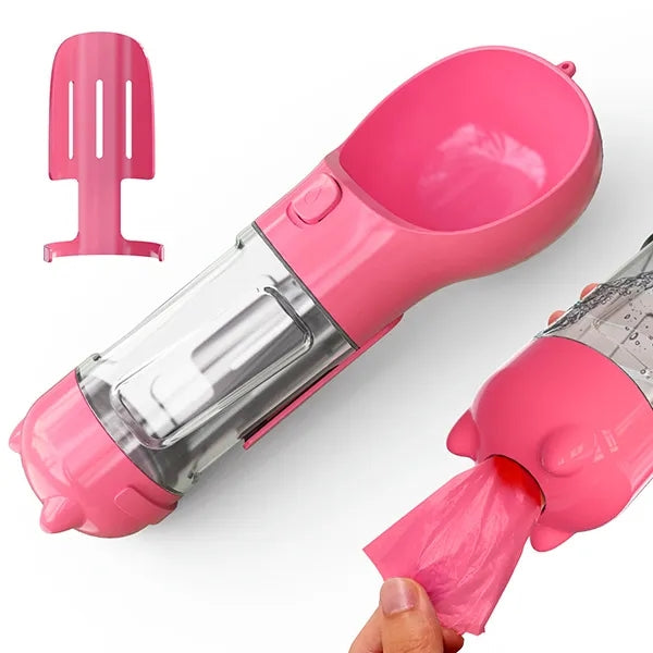 Portable Multifunctional Pet Dog Water Bottle Dispenser