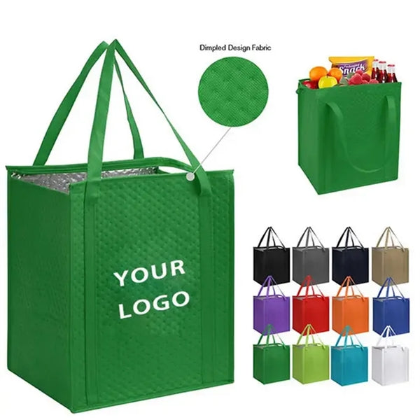 Non-Woven Grocery Cooler Tote Bag with Zipper