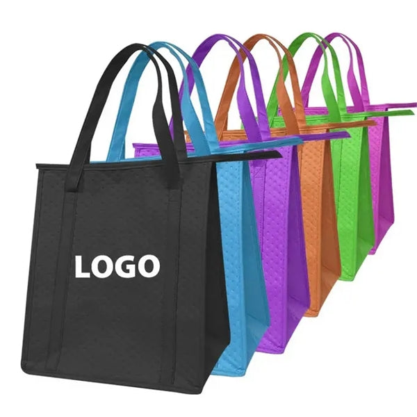 Non-Woven Grocery Cooler Tote Bag with Zipper