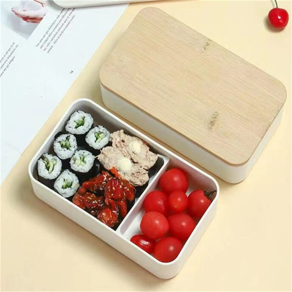 Bamboo Bento Lunch Box Food Container with Compartments