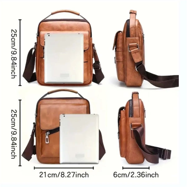 Large Capacity PU Leather Handbag Crossbody Bag Briefcases