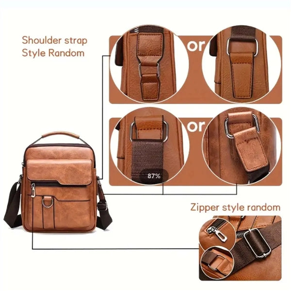 Large Capacity PU Leather Handbag Crossbody Bag Briefcases