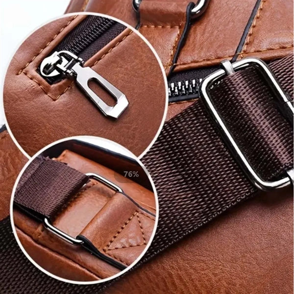 Large Capacity PU Leather Handbag Crossbody Bag Briefcases