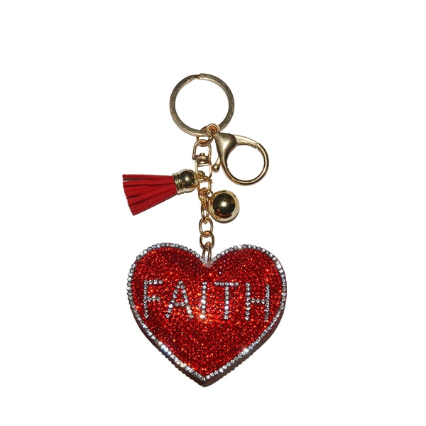 Shape Rhinestone Studded Keychain for Women and Girls