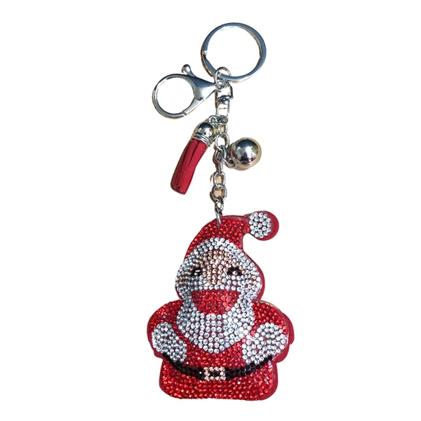 Shape Rhinestone Studded Keychain for Women and Girls