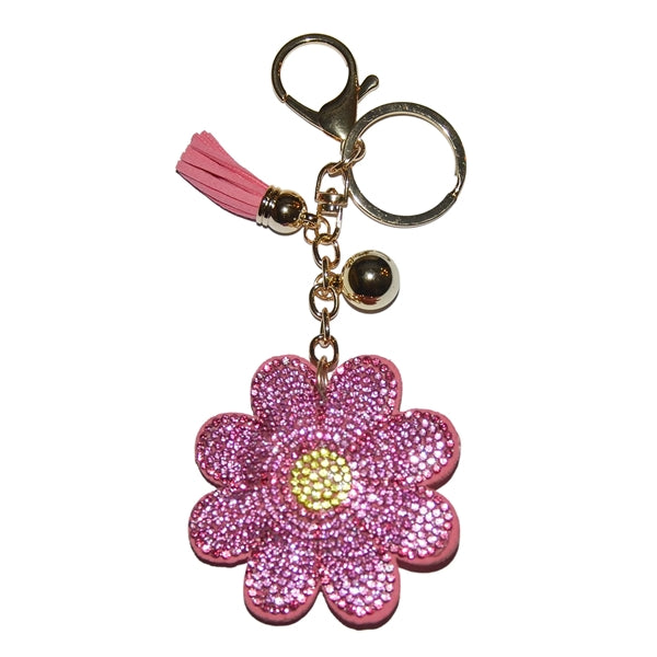Shape Rhinestone Studded Keychain for Women and Girls